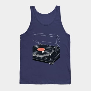 Turntable Vintage Audio LP Vinyl Record Player Tank Top